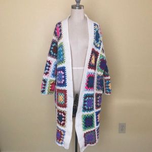 NEW Handmade granny square crocheted cardigan